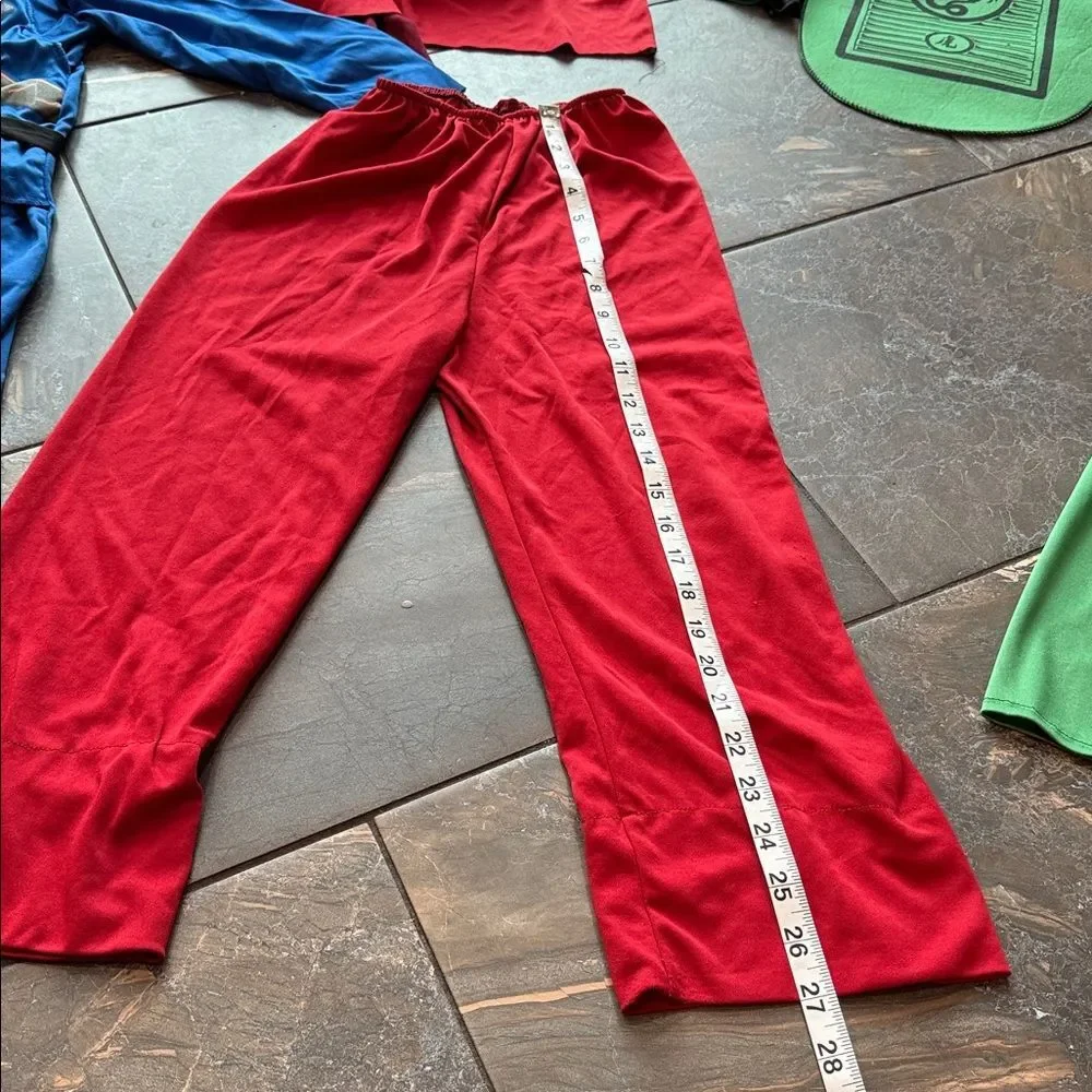 Ninja Costume Bundle W/ sword holder  Red - Medium   Blue - Small Green - Medium